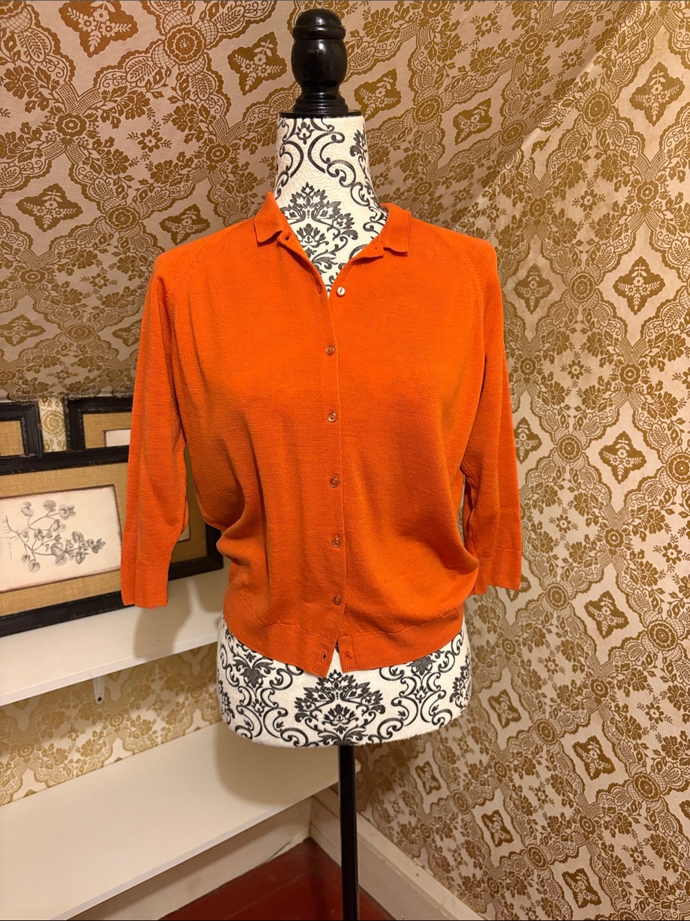 Vintage Lansea Pure Virgin Wool Cardigan Sweater